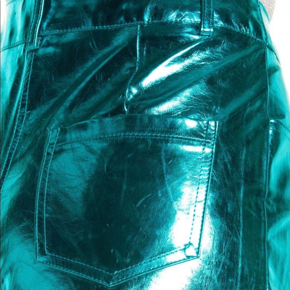 Amy Lynn Blue Metallic Lupe Pants - Picture 4 of 16